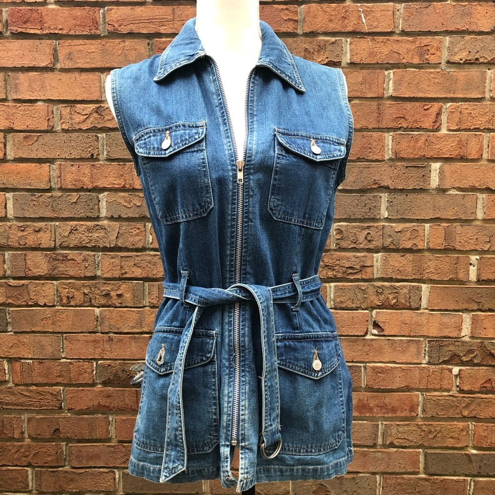 Vintage GAP denim belted vest